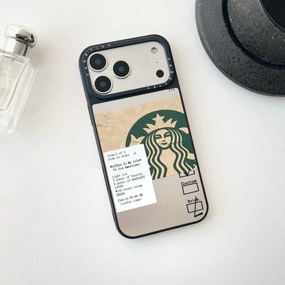 Luxury Branded Coffee Time Mirror Phone Cases