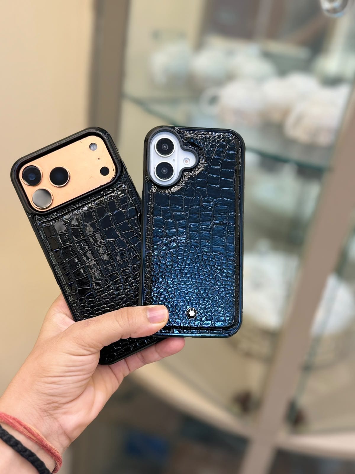 New Luxury Leather Phone Case With Black Border #010