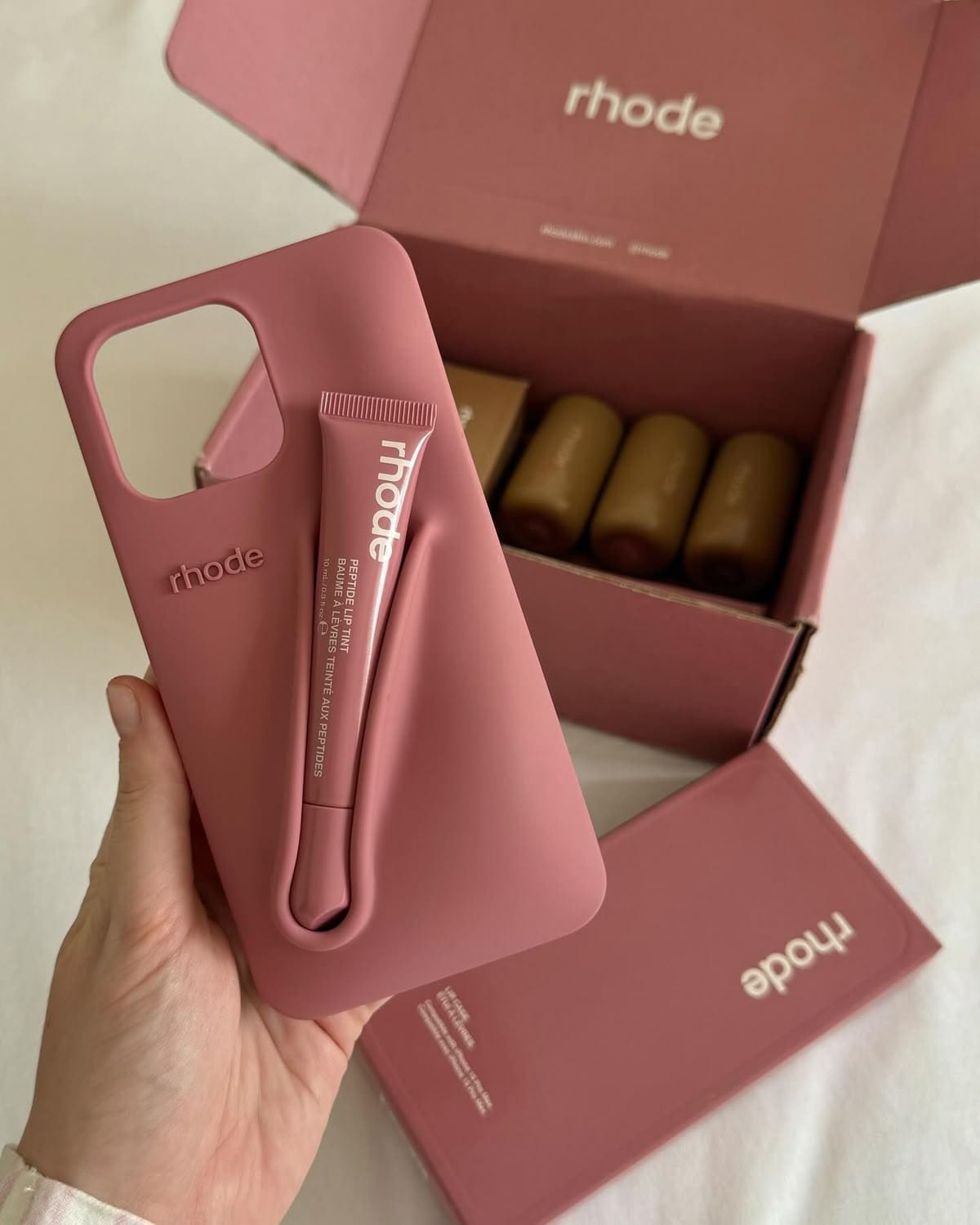 Trendy Lipstick Case For iPhones (Toast) (With Lip Tint)