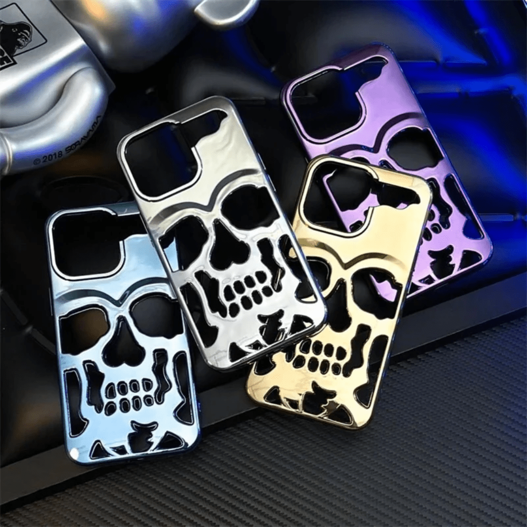 Hollow Skull Design Phone Back Case Cover for Apple iPhone