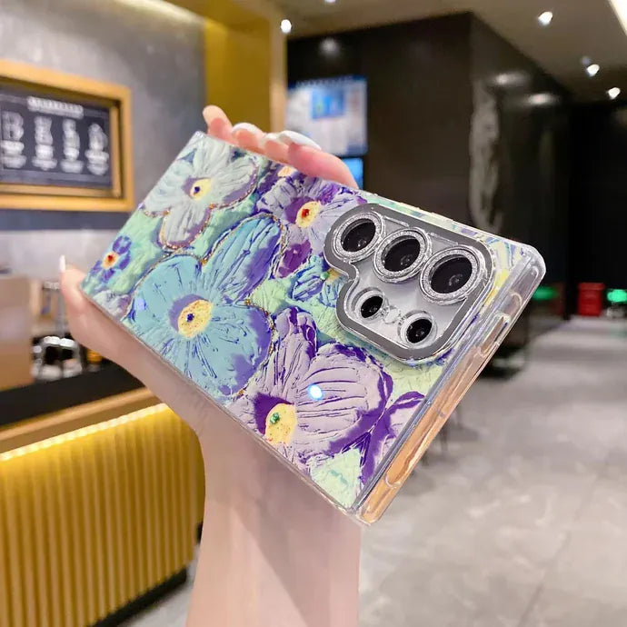 iPhone-Oil Painting Floral Phone Case For Samsung (Box Packing)