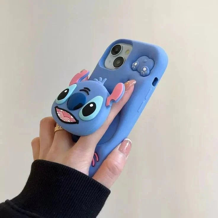 3D Stitch Phone case With Pop Socket