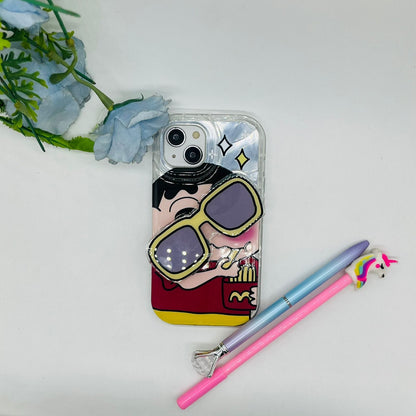 Cute Shinchan glasses holder case in Red color
