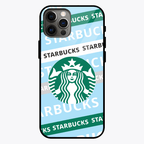 Luxury Blue Glass Case For Coffee Lovers (Available For Android & iPhone)