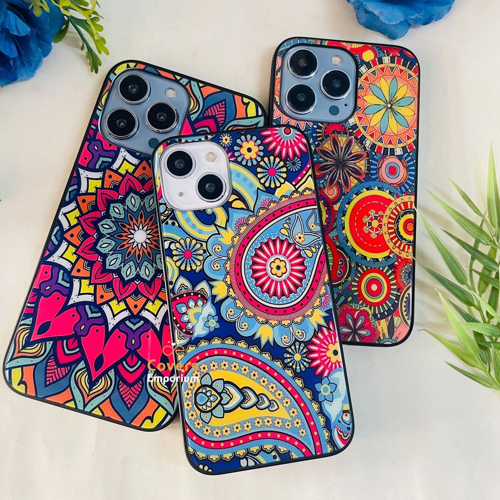 Mandala Designer Glass Cases