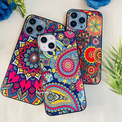 Mandala Designer Glass Cases