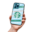 Luxury Blue Glass Case For Coffee Lovers (Available For Android & iPhone)