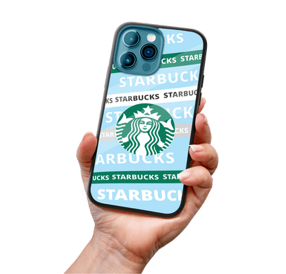 Luxury Blue Glass Case For Coffee Lovers (Available For Android & iPhone)