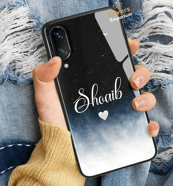 Black Sky name glass case