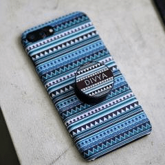Blue aztec pattern phone case