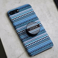 Blue aztec pattern phone case