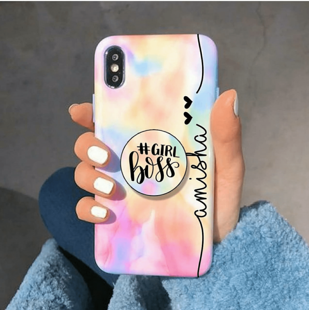 Colorful girl boss name case