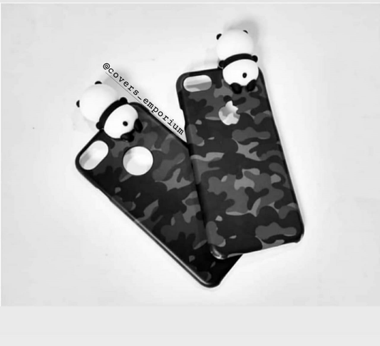 Camouflage print panda toy case