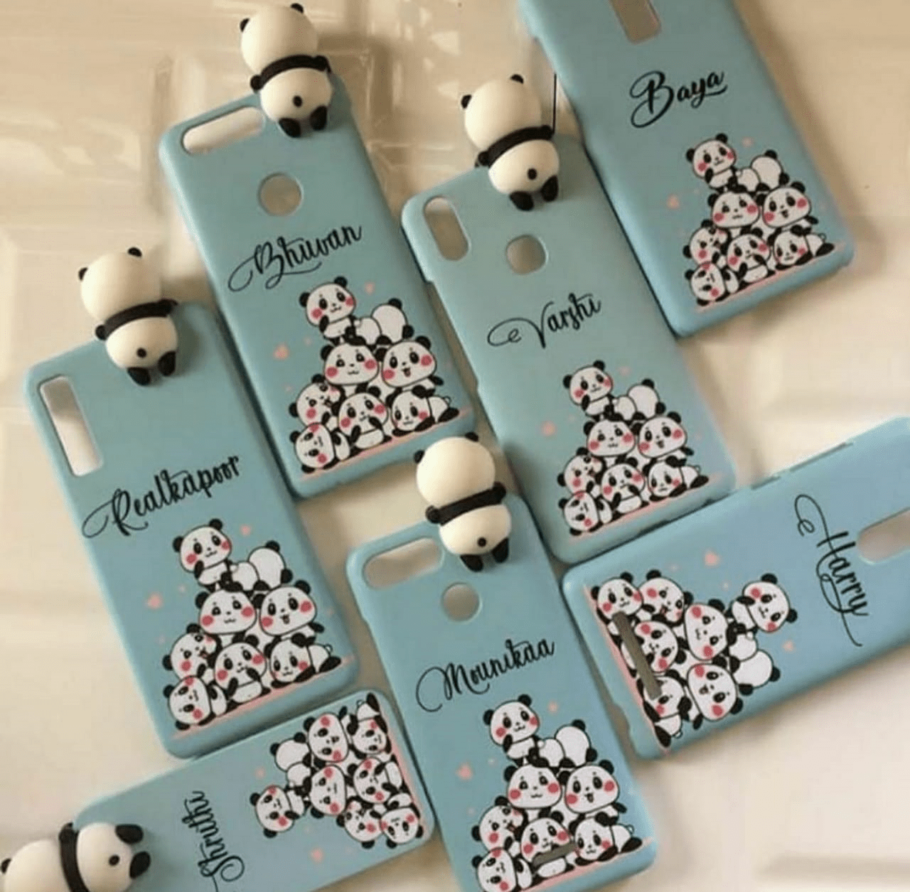 Cute panda toy name case