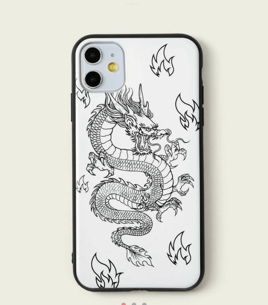 Dragon White Glass case