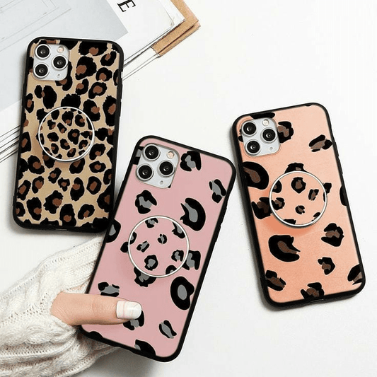 Multi color Leopard print design glass cases