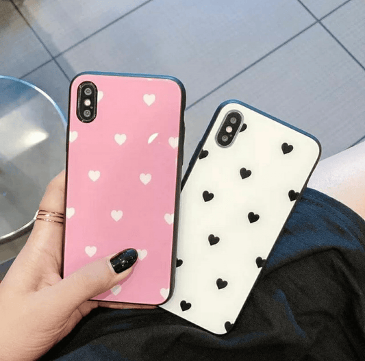 Pink or white heart case