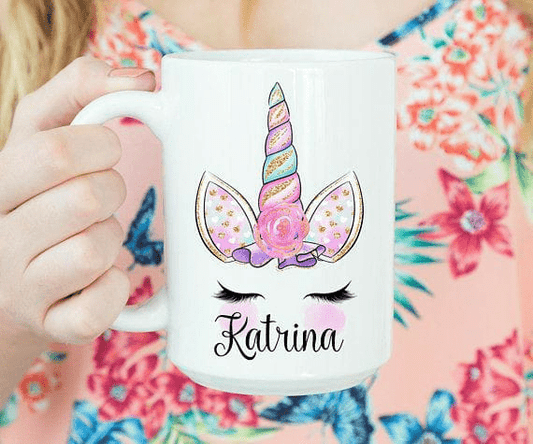 Unicorn Mug with customized name- Love for Unicorn