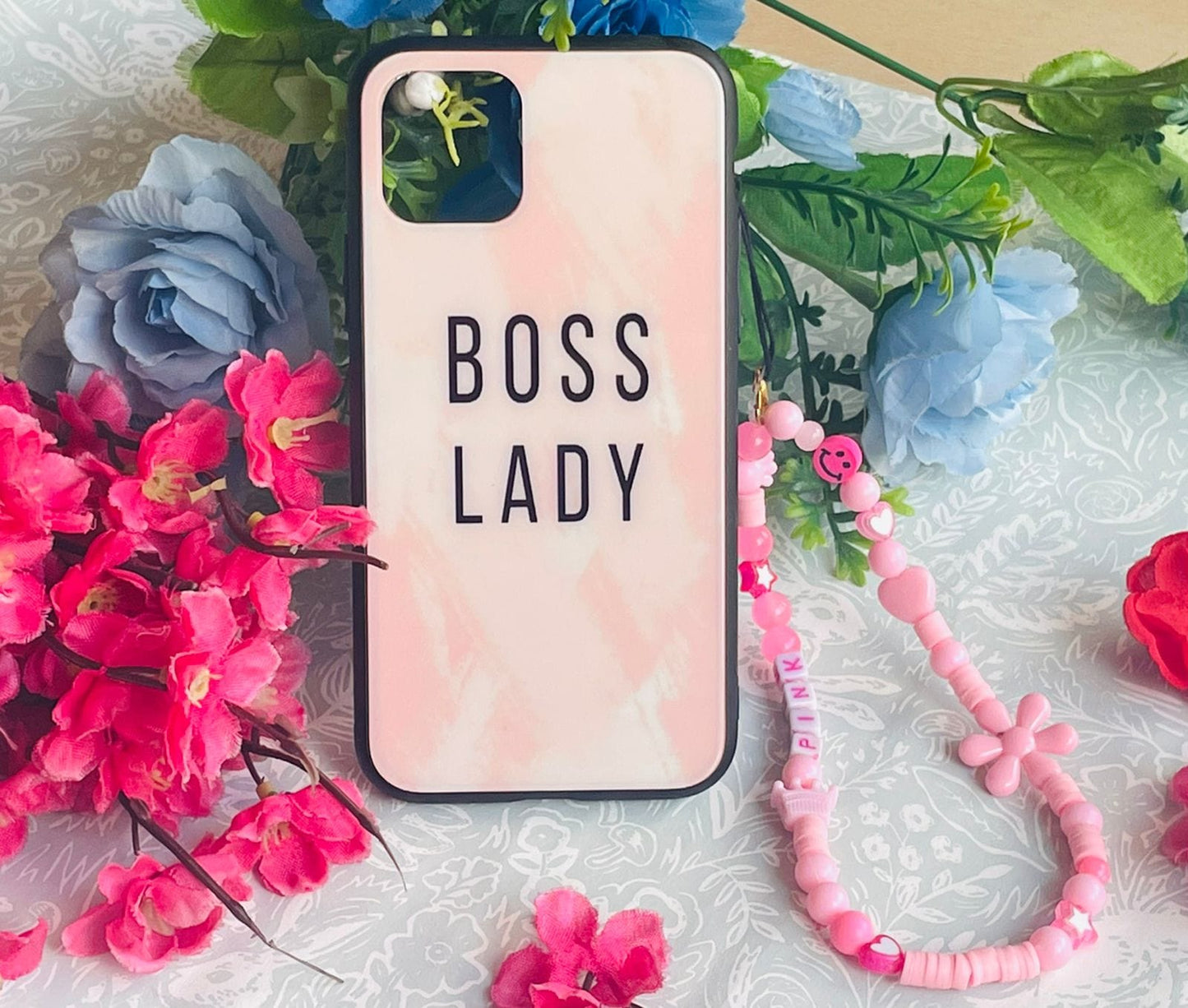 Boss Lady phone case with charm