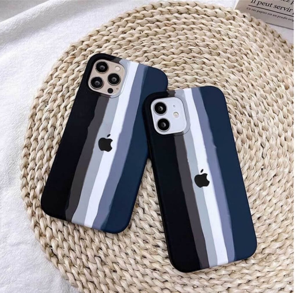 Black and Blue Rainbow Silicon Cases