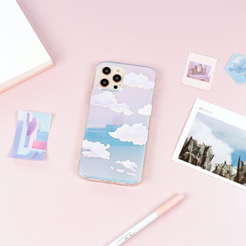 Shimmering Holographic Cloud iPhone case Covers Emporium Shimmering Holographic Cloud iPhone case Covers Emporium