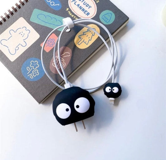 iPhone 18W 20W 3d Silicone Cartoon Charger Protective Case – Black Bear
