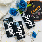 Black 3D Silicone Branded iPhone Case