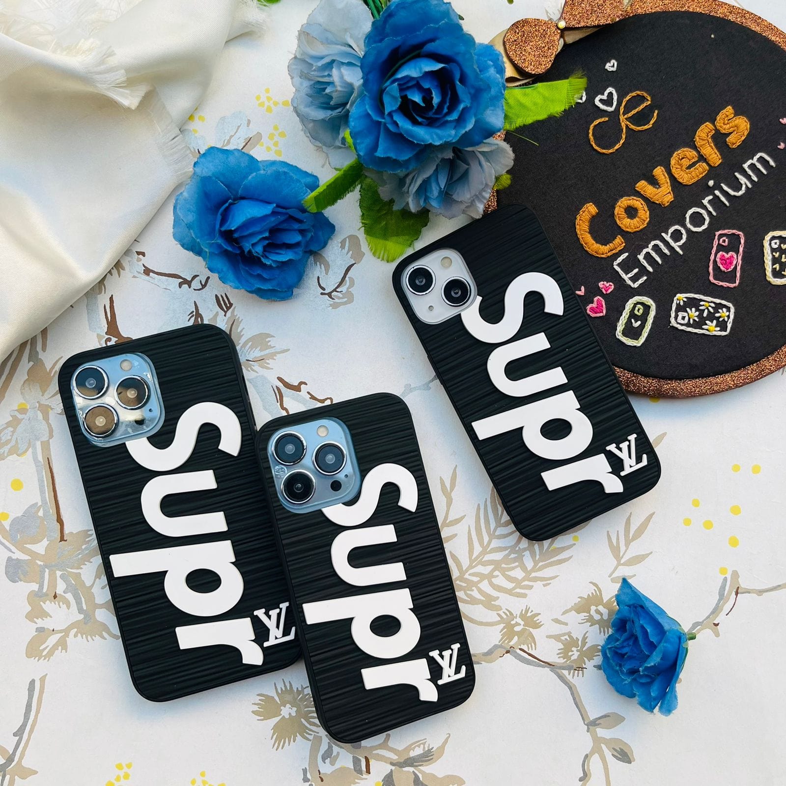 Black 3D Silicone Branded iPhone Case