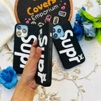 Black 3D Silicone Branded iPhone Case