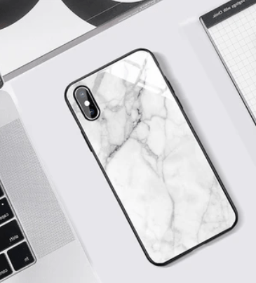 White Marble glass case