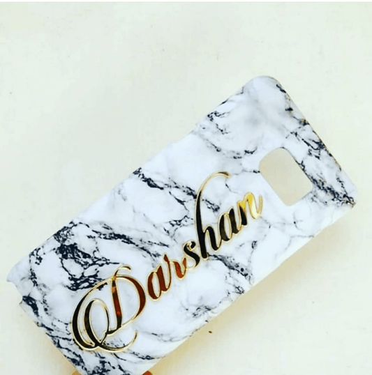 White marble case with 4D name