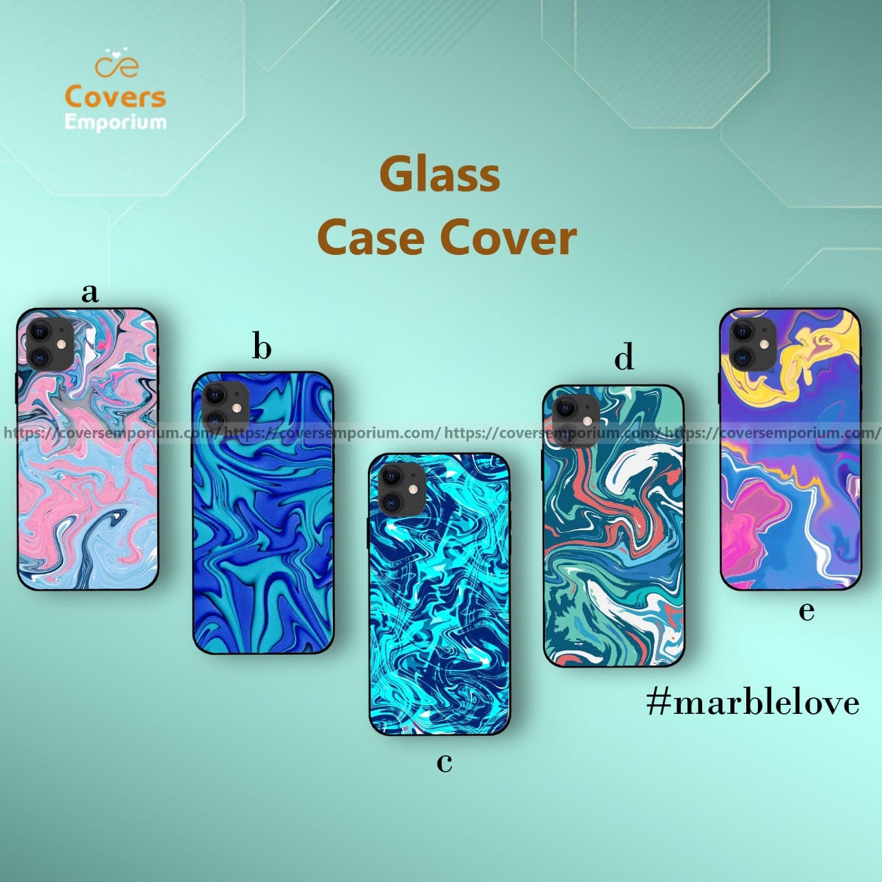 Marble Love Glass cases