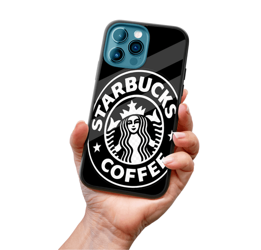 Luxury Black Glass Case For Coffee Lovers (Available For Android & iPhone)