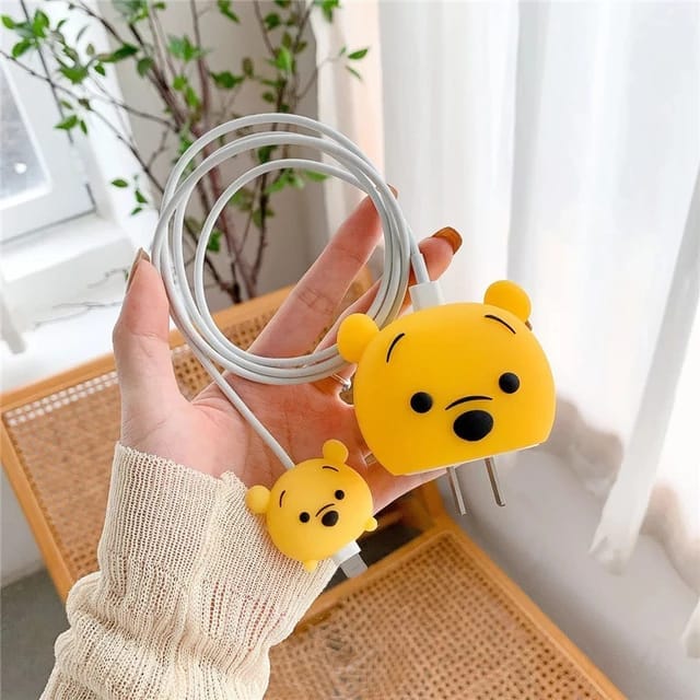 iPhone 18W 20W 3d Silicone Cartoon Charger Protective Case – Pooh